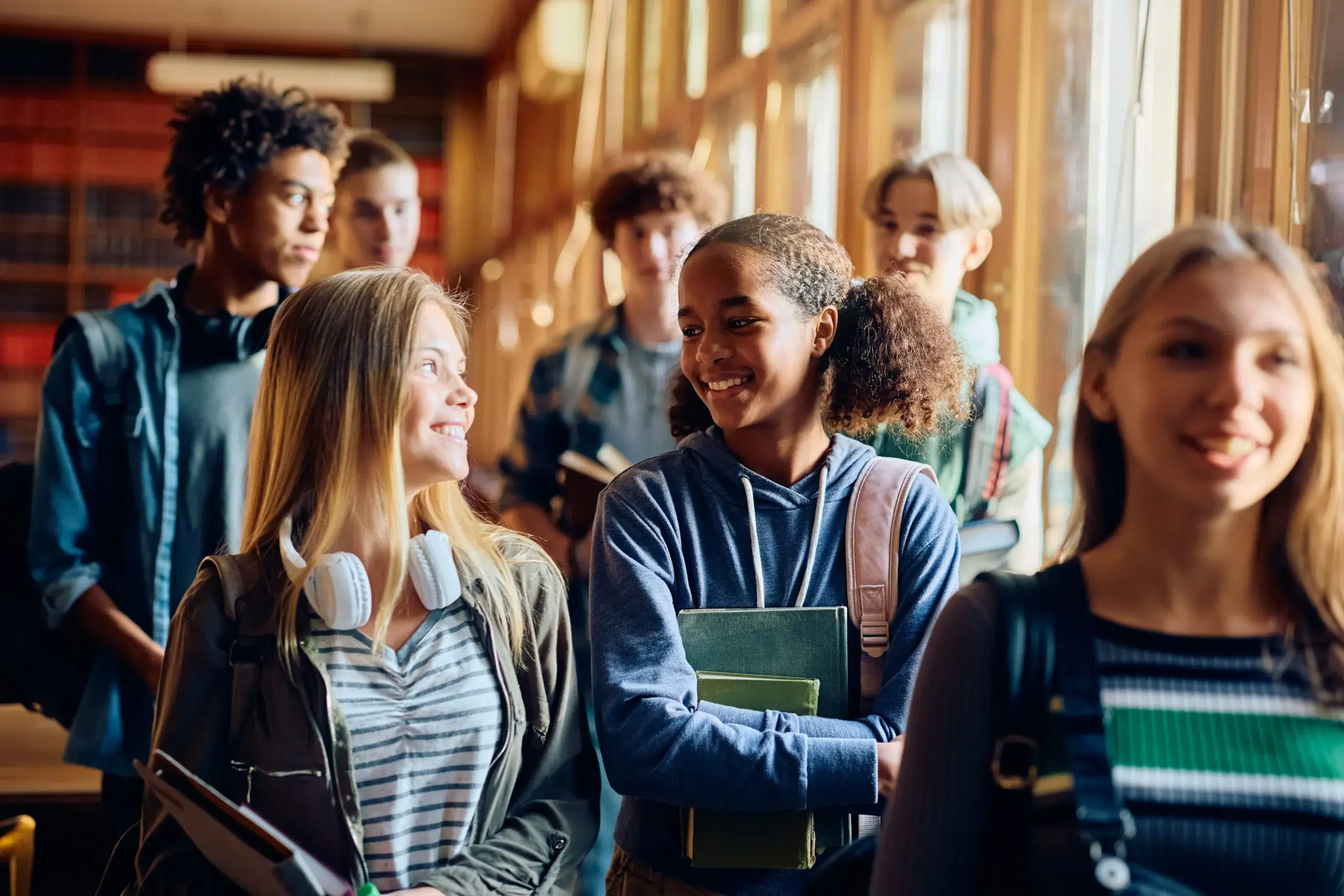 Groupe d'étudiants en immersion